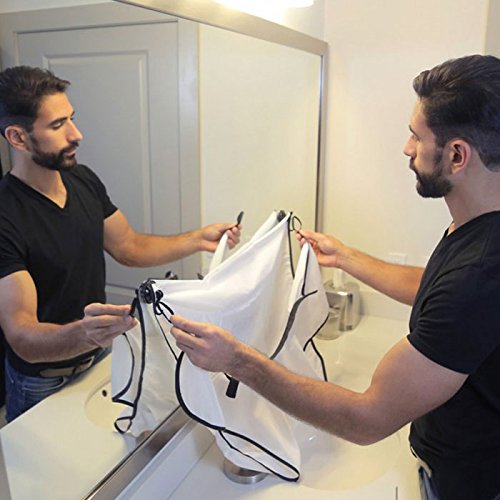 Shop-Story Bien-être bavoir tablier barbier blanc ventouses