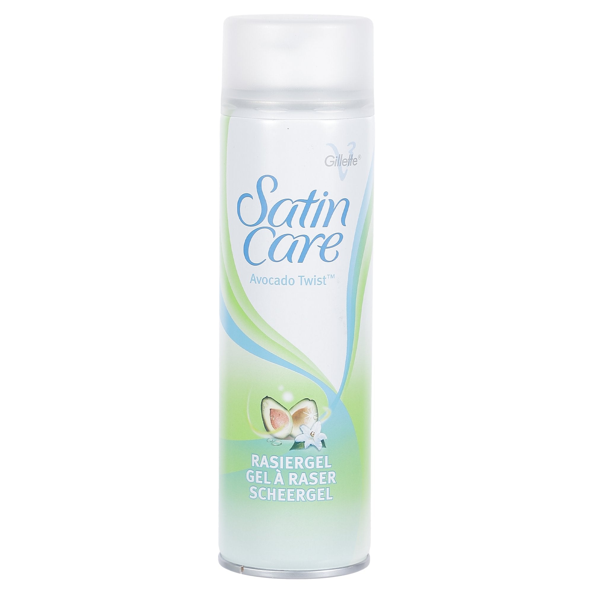 Gillette Satin Care Avocado Twist gel de rasage avocat