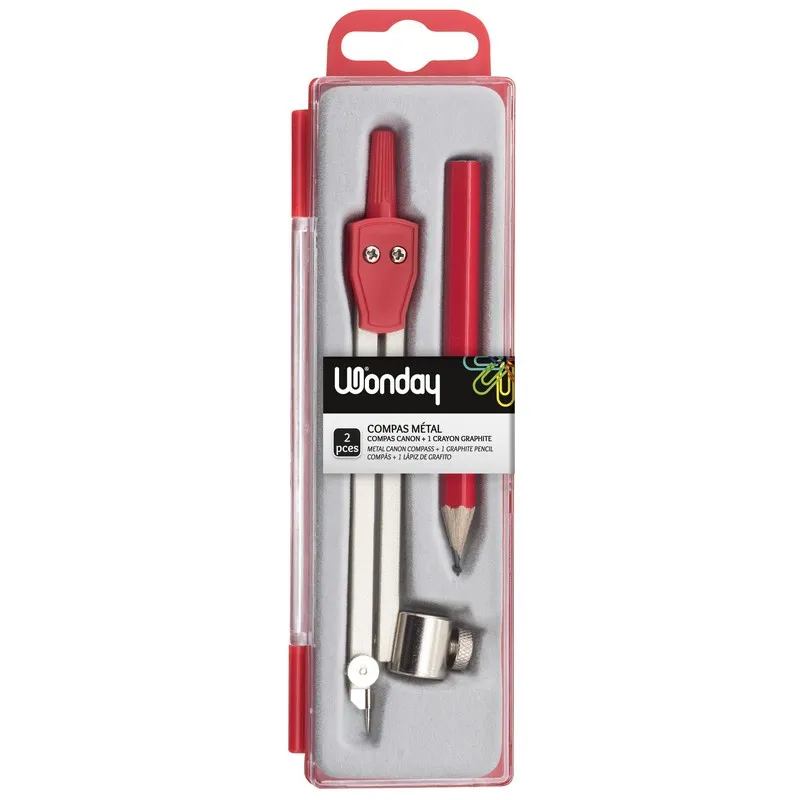 Safe Tool Fournitures scolaires coffret compas canon crayon