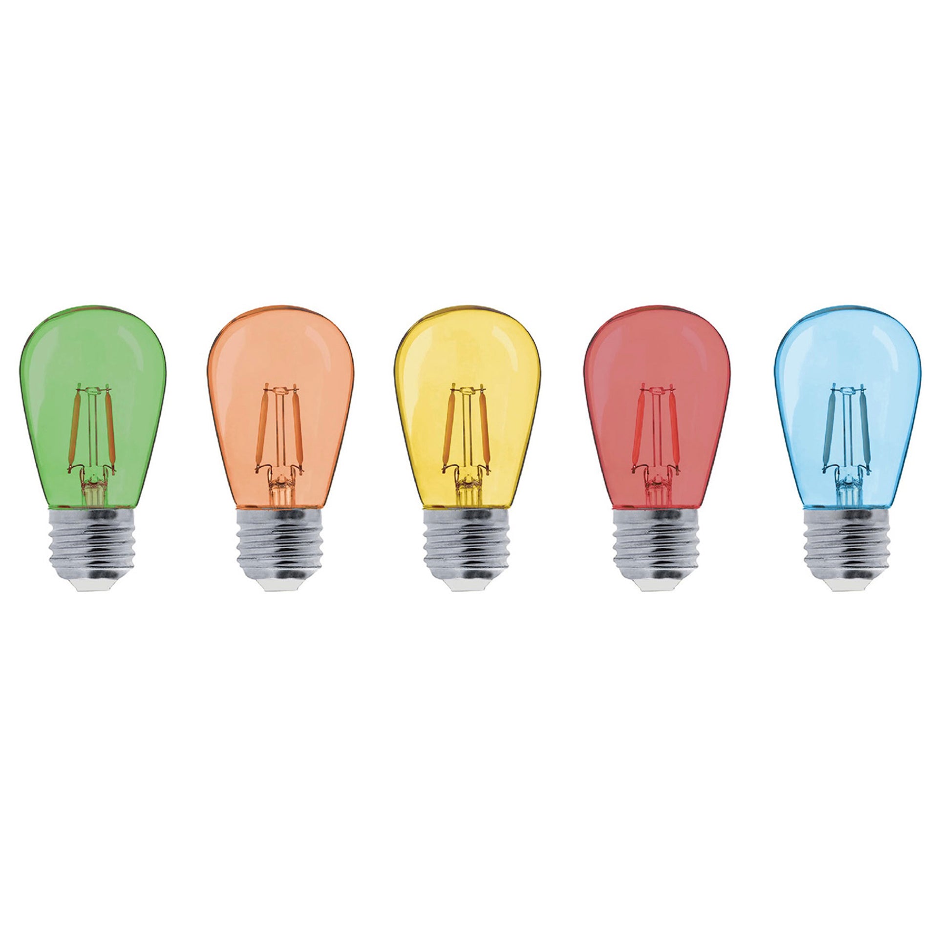 Red Deco Party Bulb Color lot 5 ampoules LED E27 multicolore H7cm