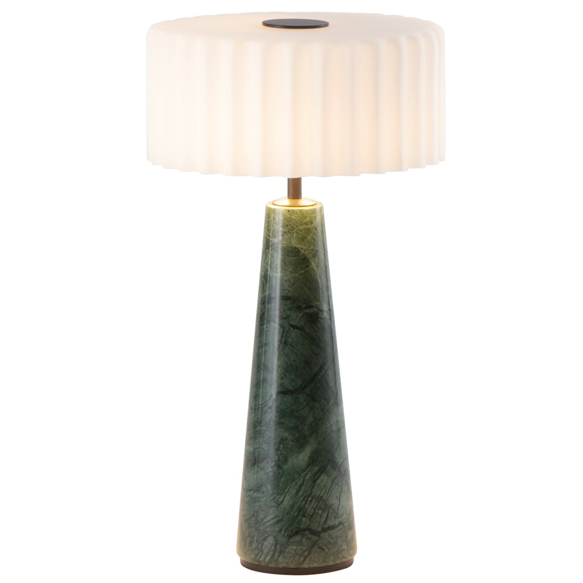 Red Deco Blok Green Marble lampe sans fil marbre vert H30cm