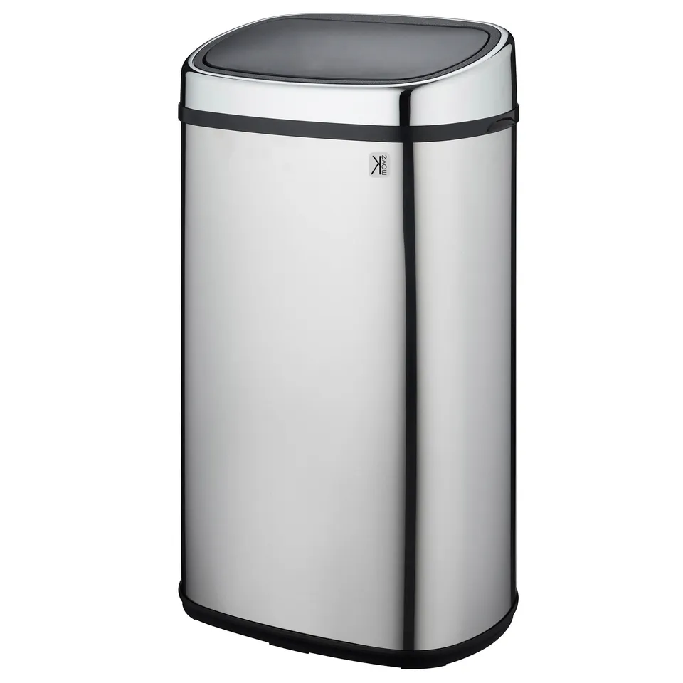 Red Deco City 58L poubelle cuisine inox push