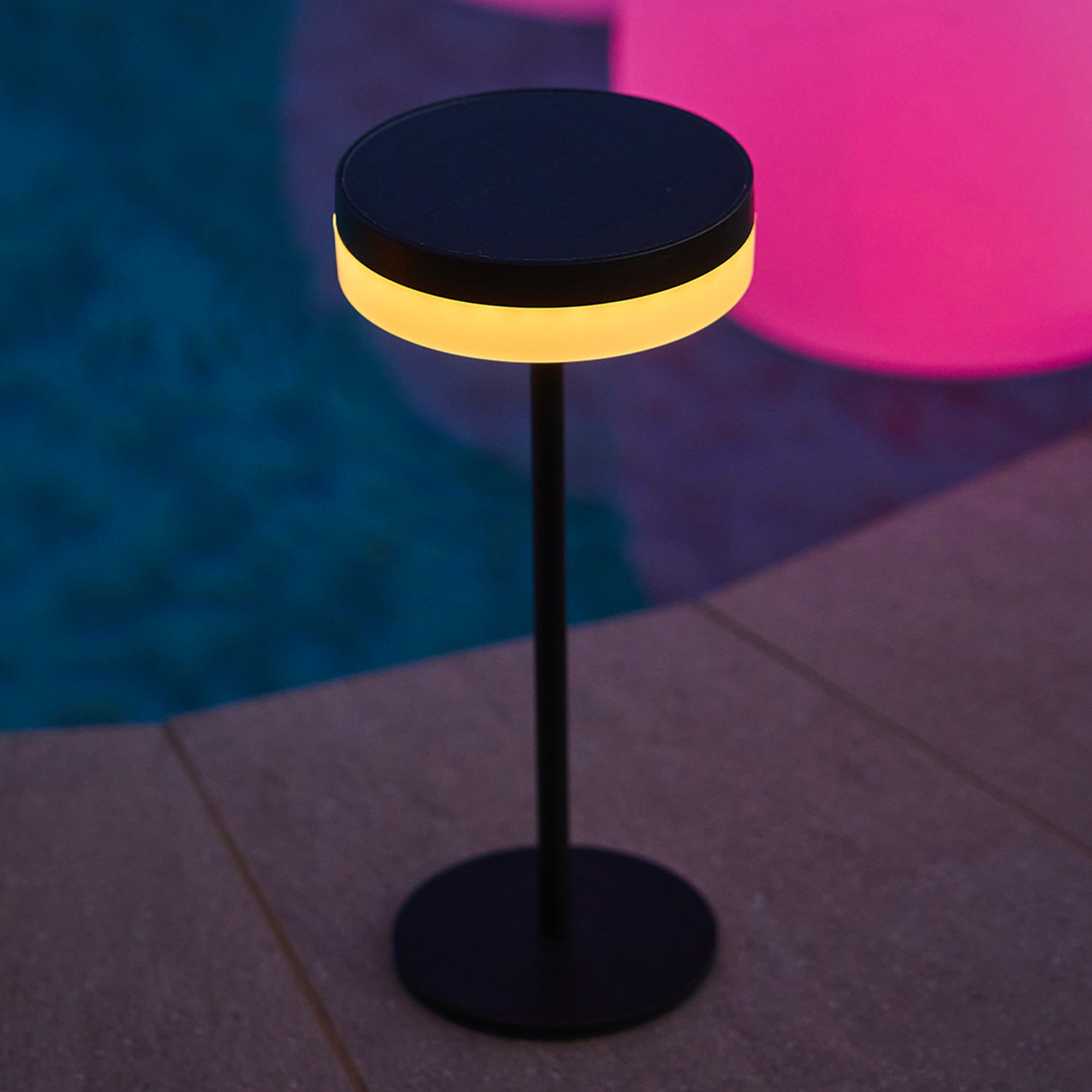 Red Deco Vivia Mini Solar H27cm lampe solaire table dimmable
