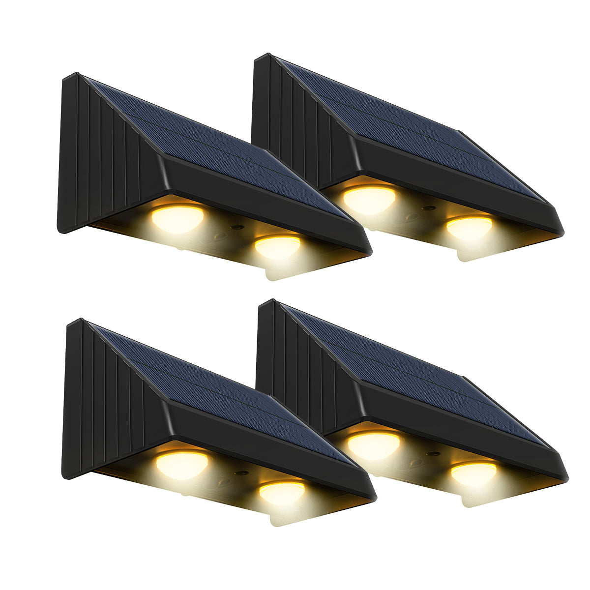 Red Deco Kyla lot 4 lampes murales solaires blanc chaud