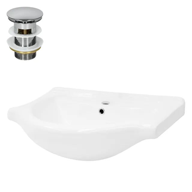 ML-Design 675x515 vasque céramique blanche bonde argent