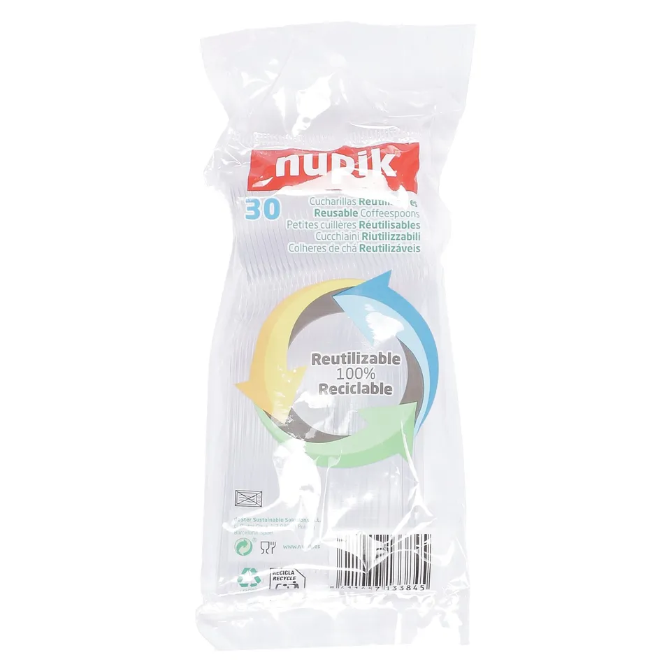 Stokomani Maison 30 petites cuillères plastique réutilisable pique-nique