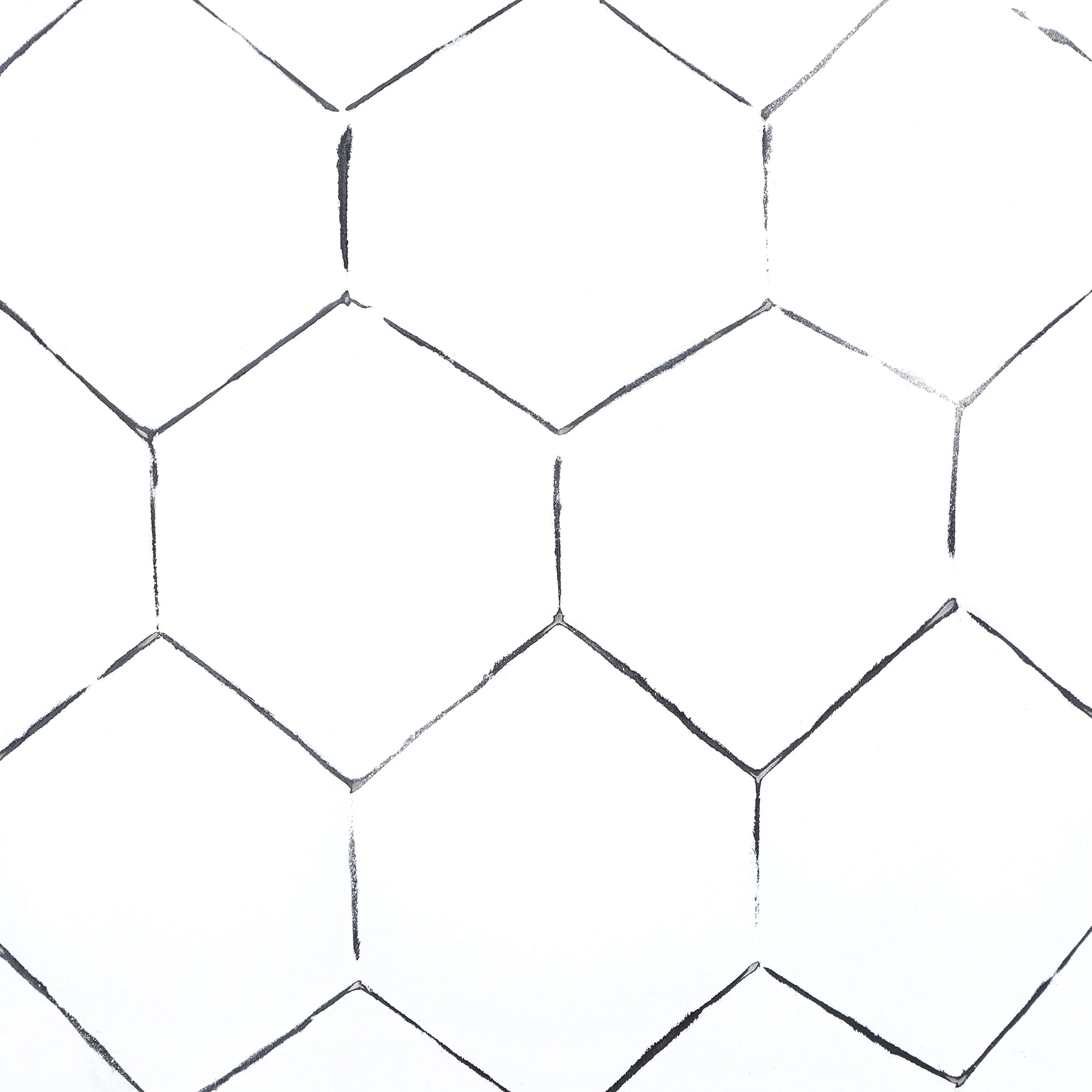 ECD Germany Möbel table d'appoint blanche métal 38x45 cm hexagone
