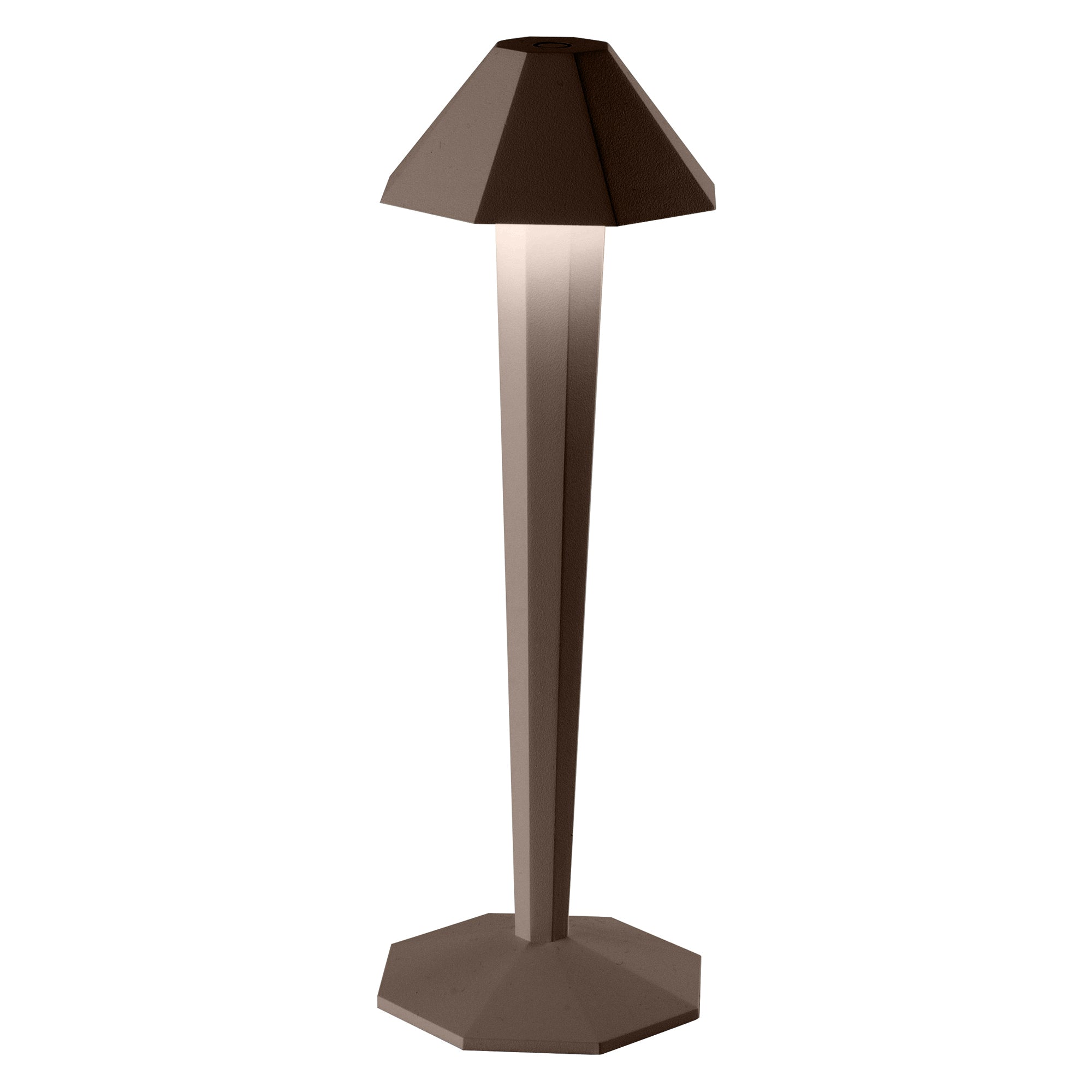 Red Deco Krypton Corten lampe sans fil LED tactile H35cm