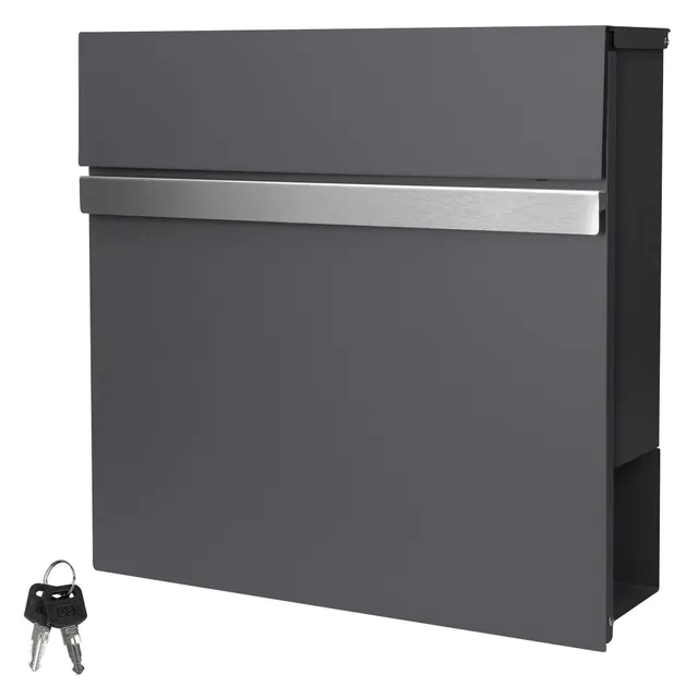 ECD Germany boîte aux lettres anthracite acier 37x36,5x11 cm