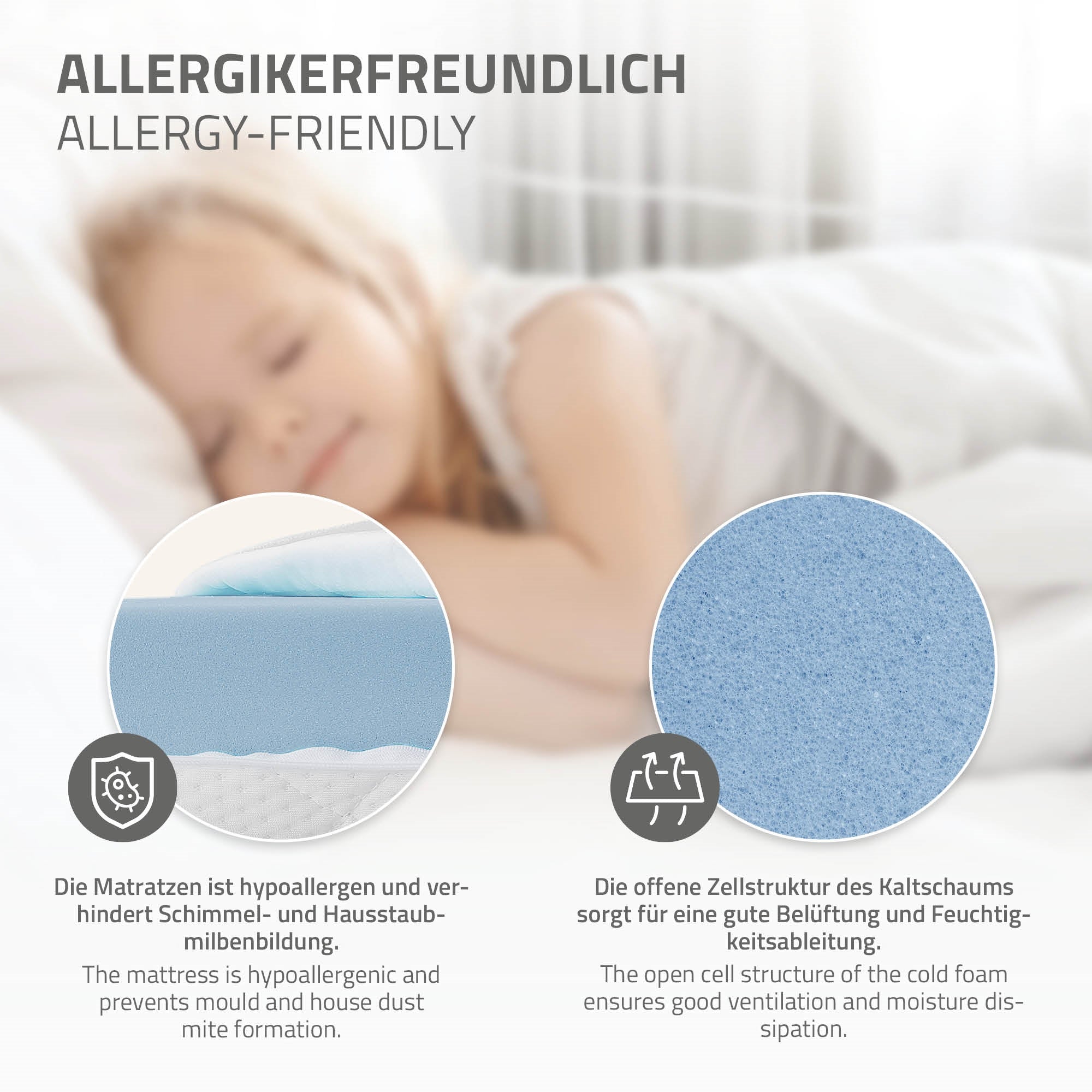 ECD Germany lit enfant but foot 90x200 blanc + matelas