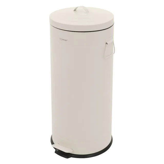 ECD Germany Möbel poubelle cuisine 30L beige acier pédale