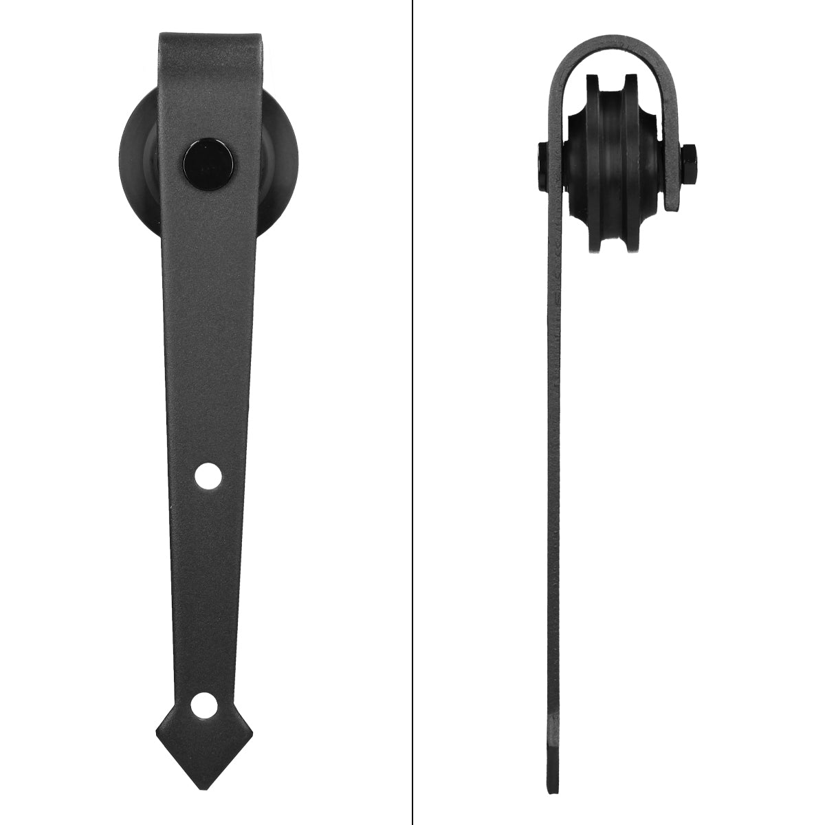 ECD Germany Werkstatt rail porte coulissante 244 cm noir acier