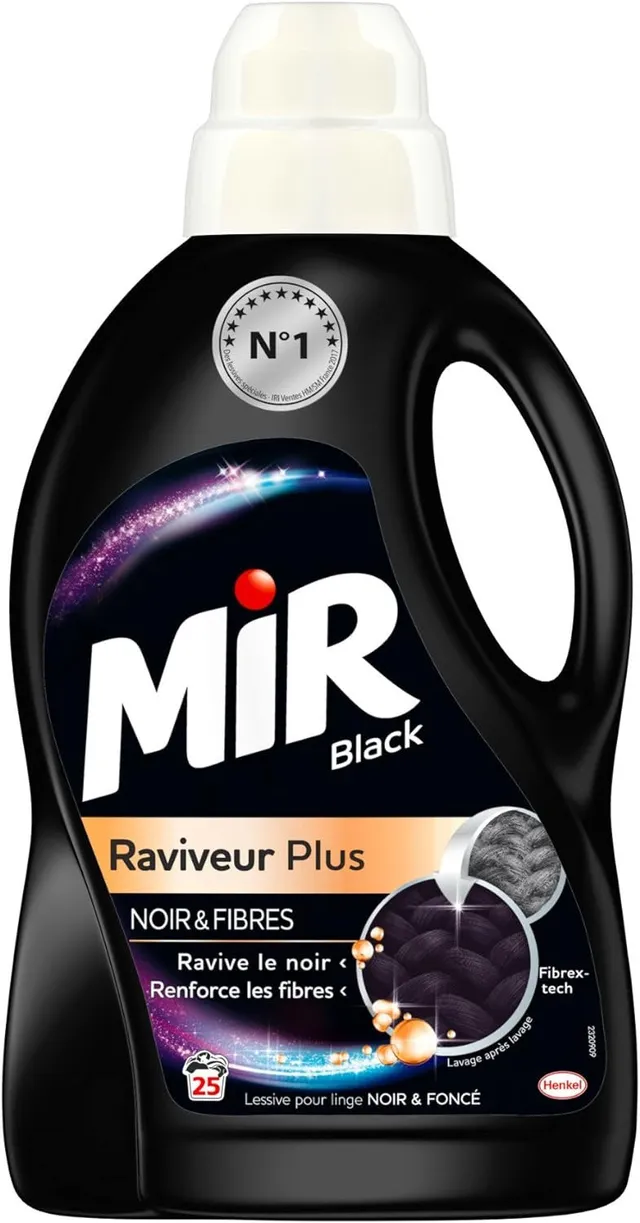 Lessive liquide concentré noir et couleur 25 doses