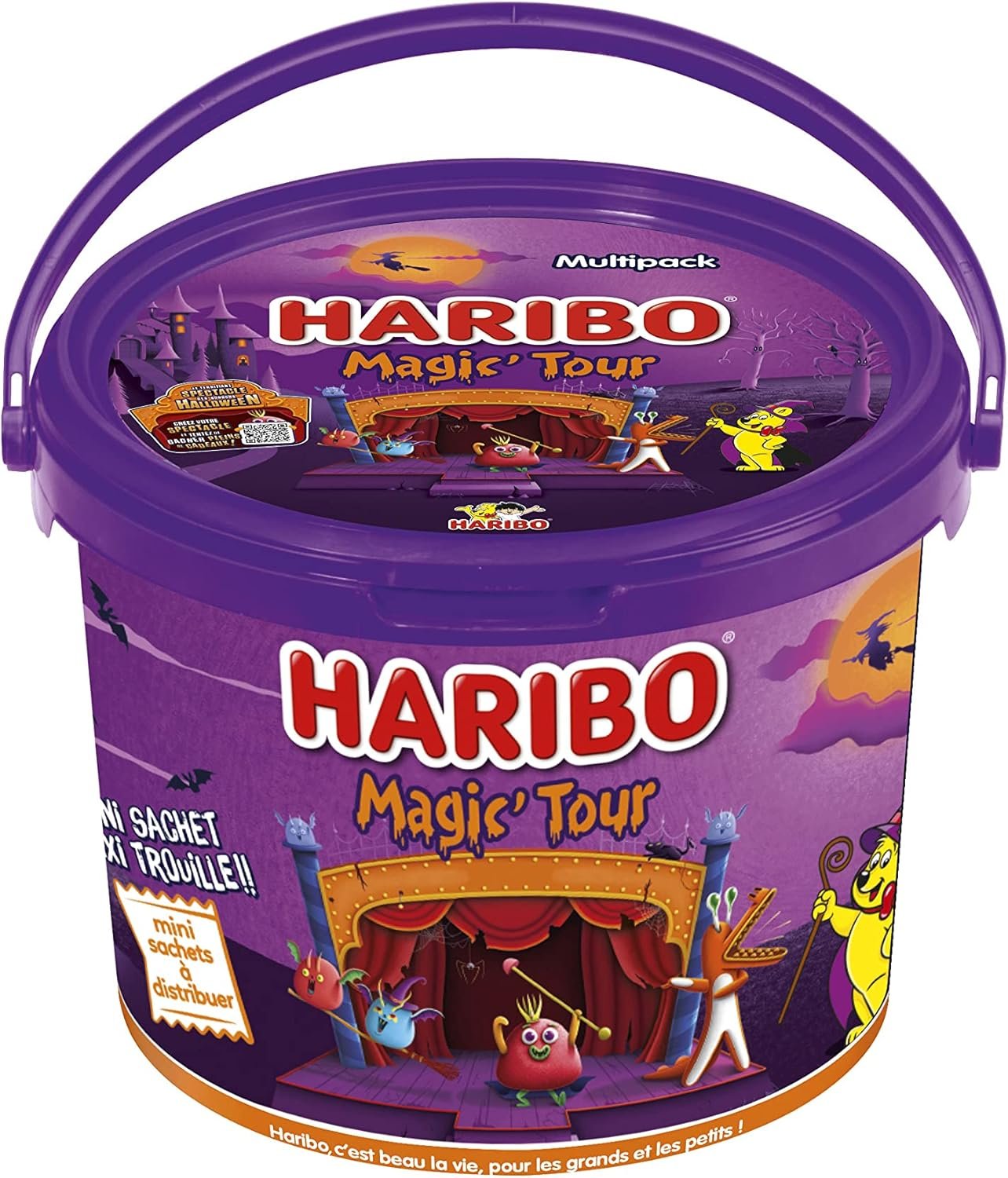 Haribo Magic Tour seau de bonbons Halloween partage