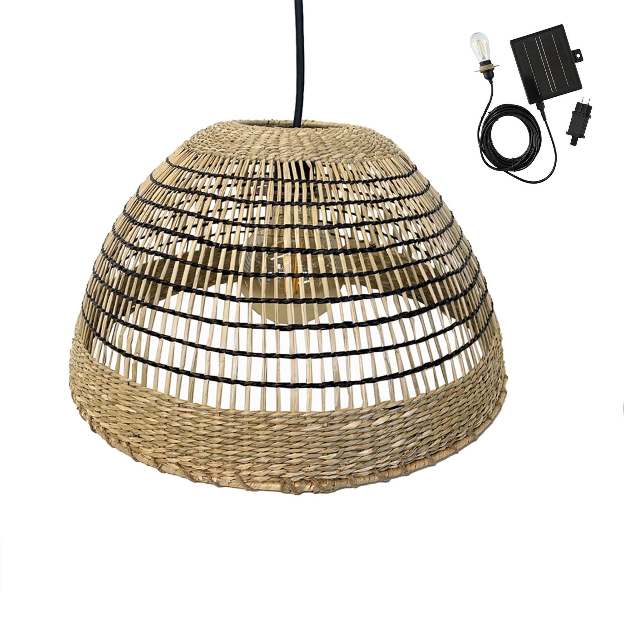Red Deco Cesare Solar suspension solaire rotin 38cm