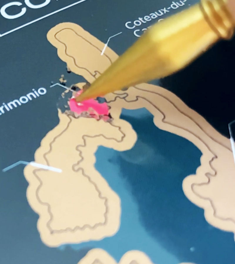 L'avant gardiste carte à gratter France des vins affiche déco