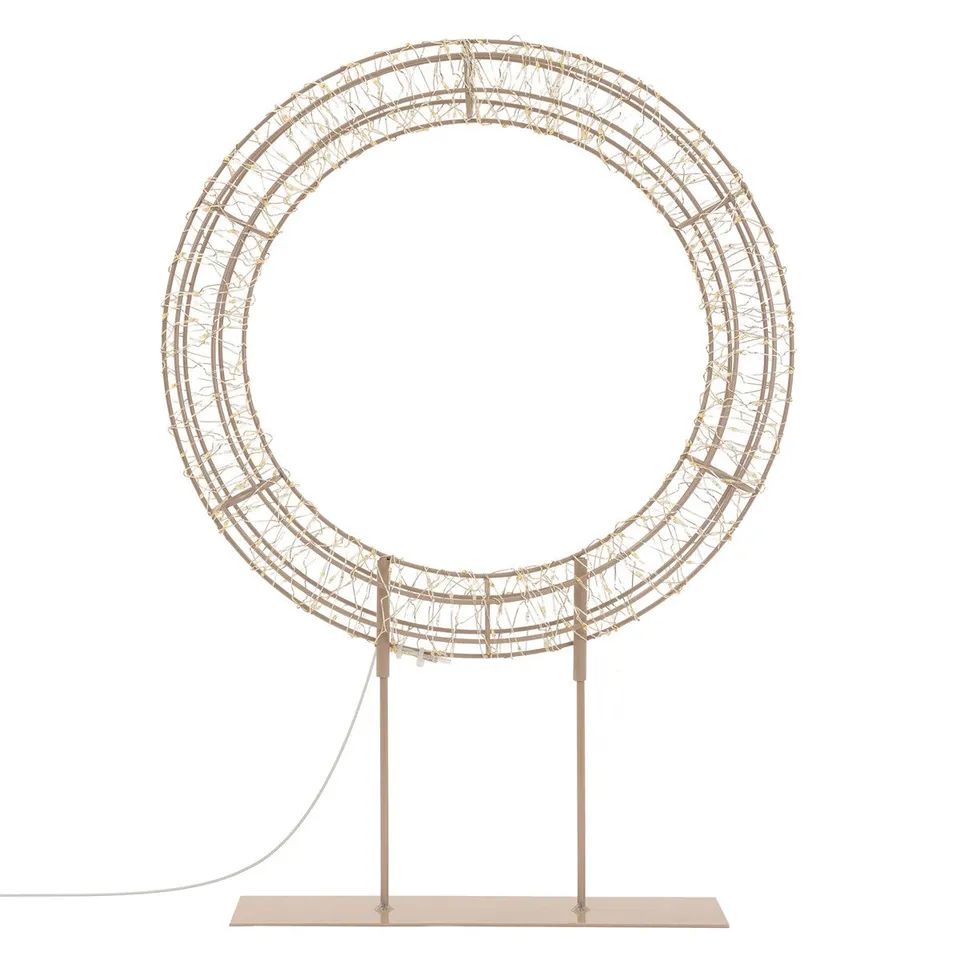 ECD Germany Haus & Wohnen Couronne de Noël LED 53 cm blanc chaud