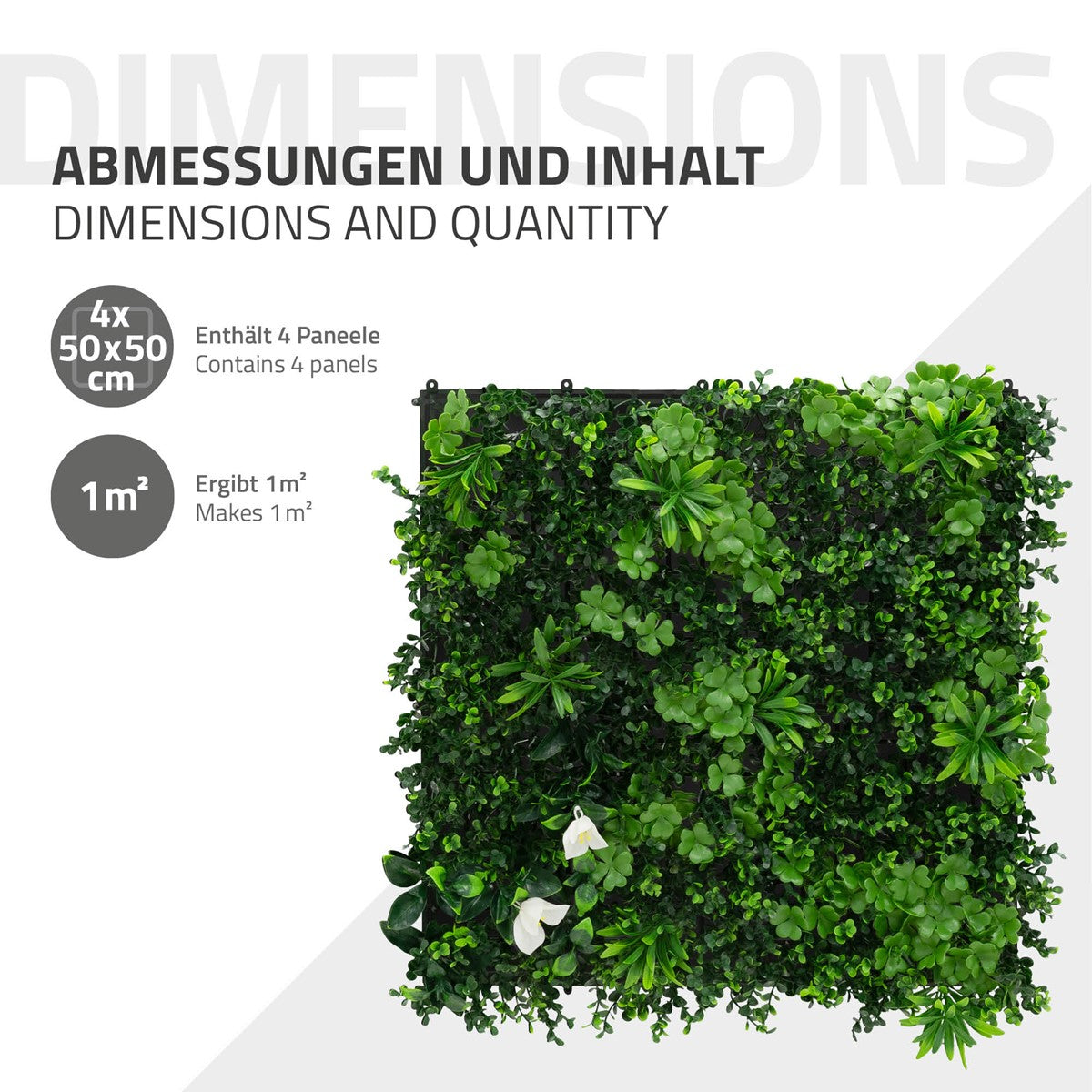 ECD Germany Haus & Wohnen mur végétal White Jasmine 50x50 lot 4