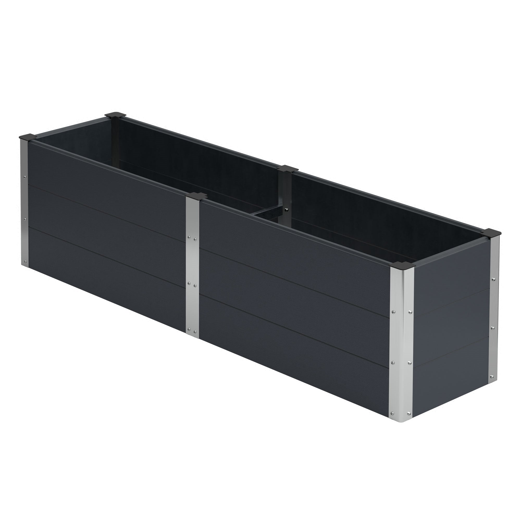 ECD Germany Garten jardinière WPC anthracite 100x50x91