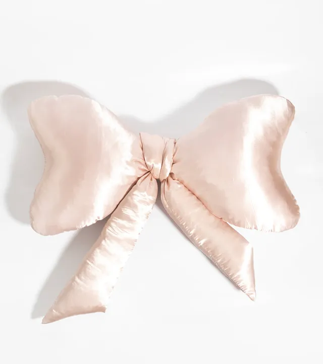 Oreiller nœud satin coussin déco chambre cocooning