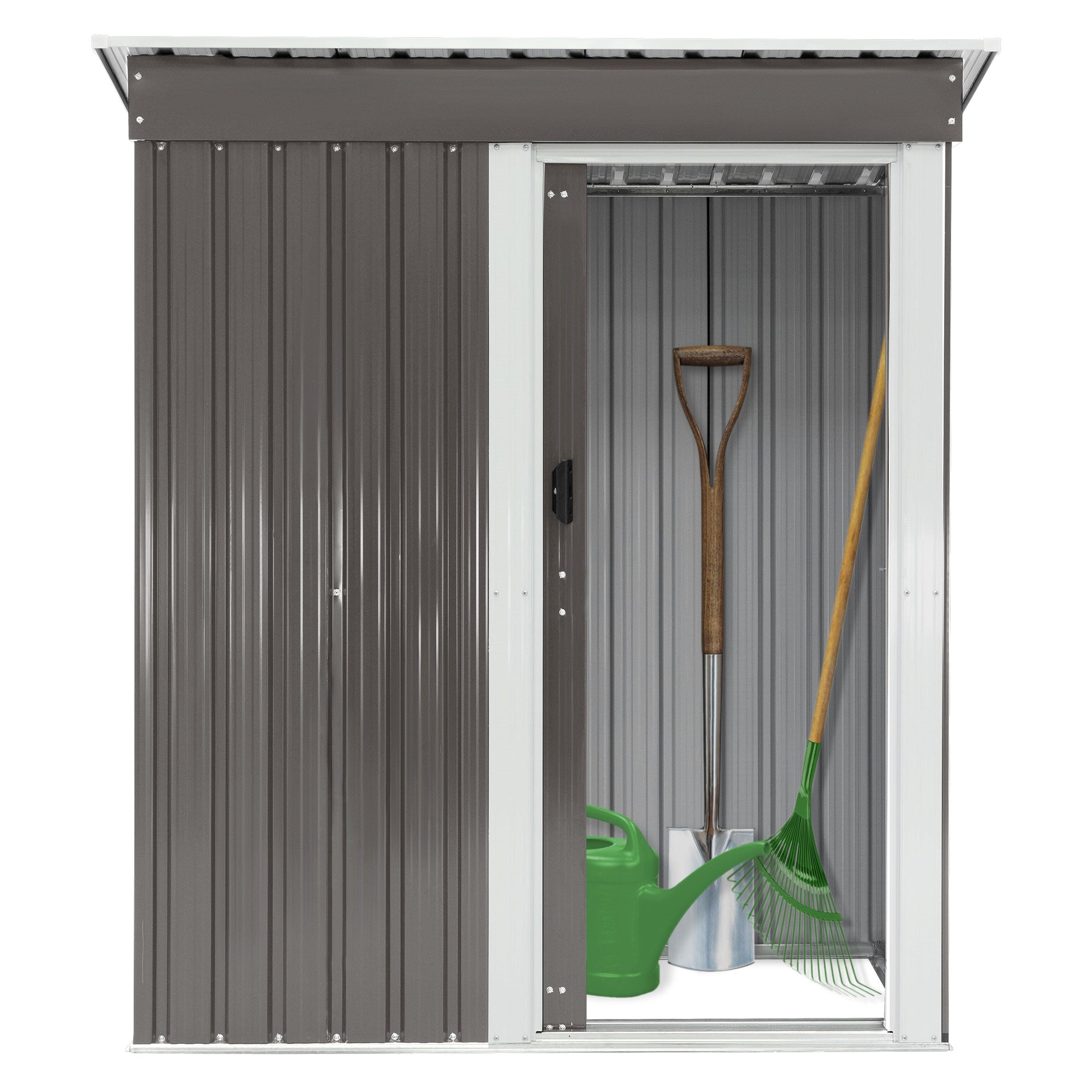 ECD Germany Garten abri jardin 150x184x76 cm gris clair métal