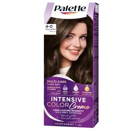 Coloration 4-0 brun moyen teinture cheveux