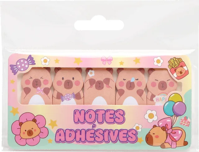 Notes adhésives Capybara bloc memo bureau