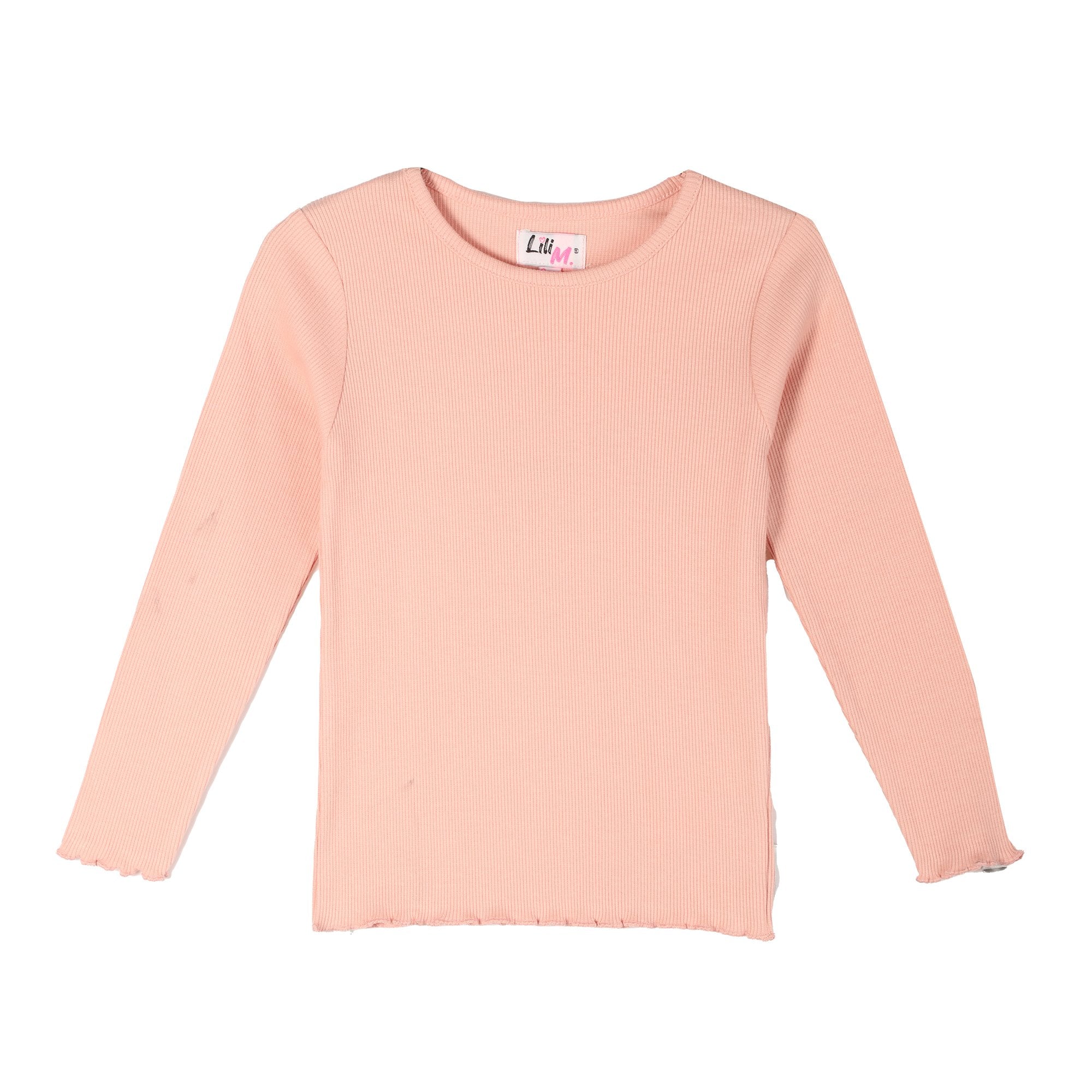 Stokomani Mode Tee-shirt côtelé Rose enfant