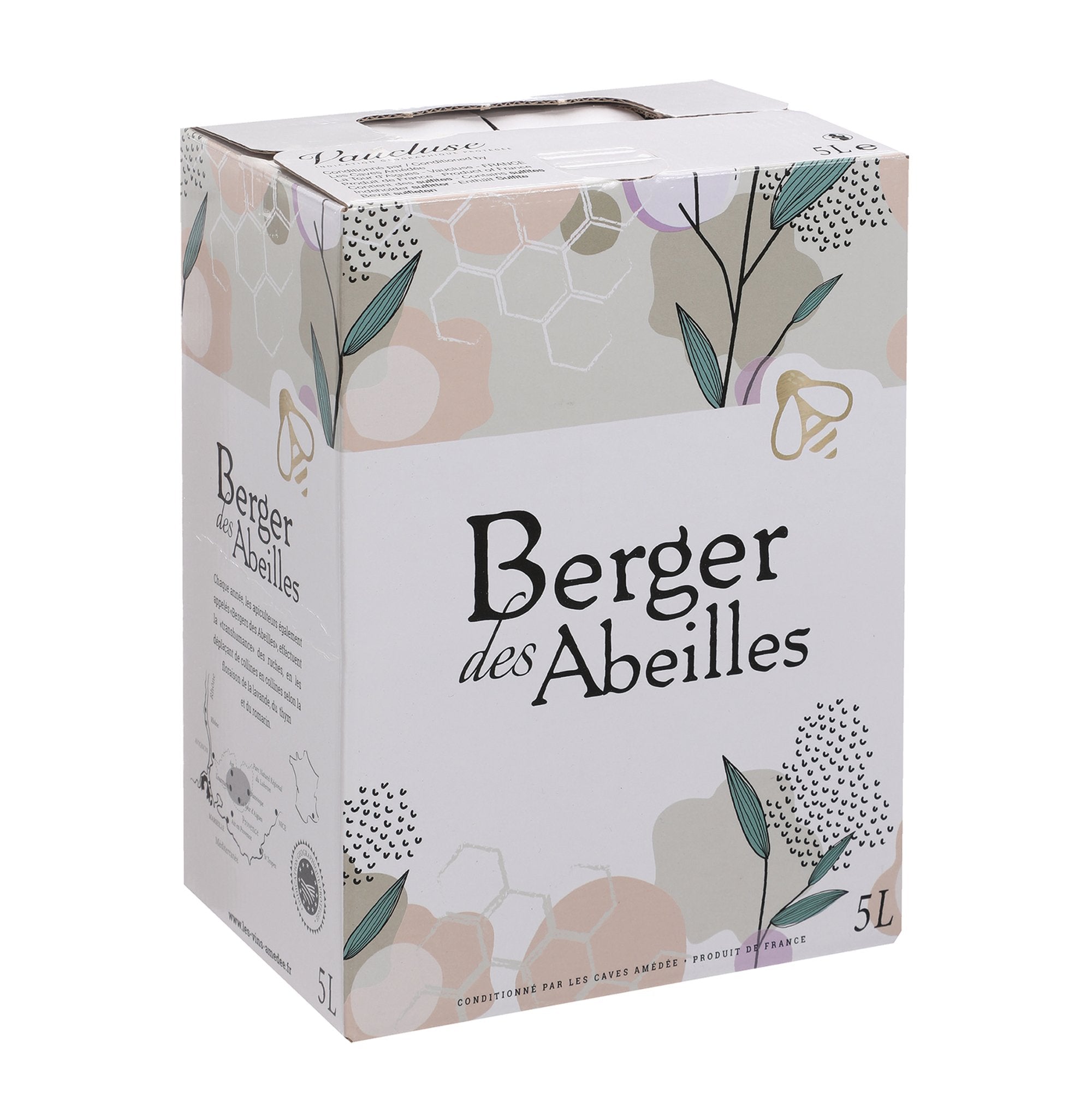 Berger des Abeilles cubi vin rosé avec sulfites