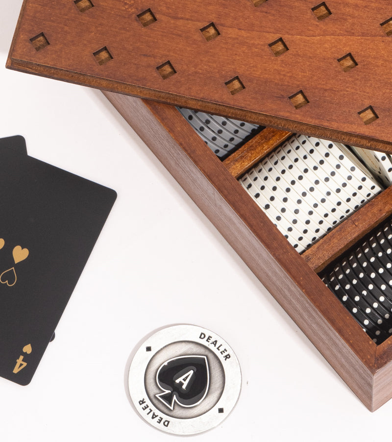 L'avant gardiste Fun Jeux set de poker premium mallette bois