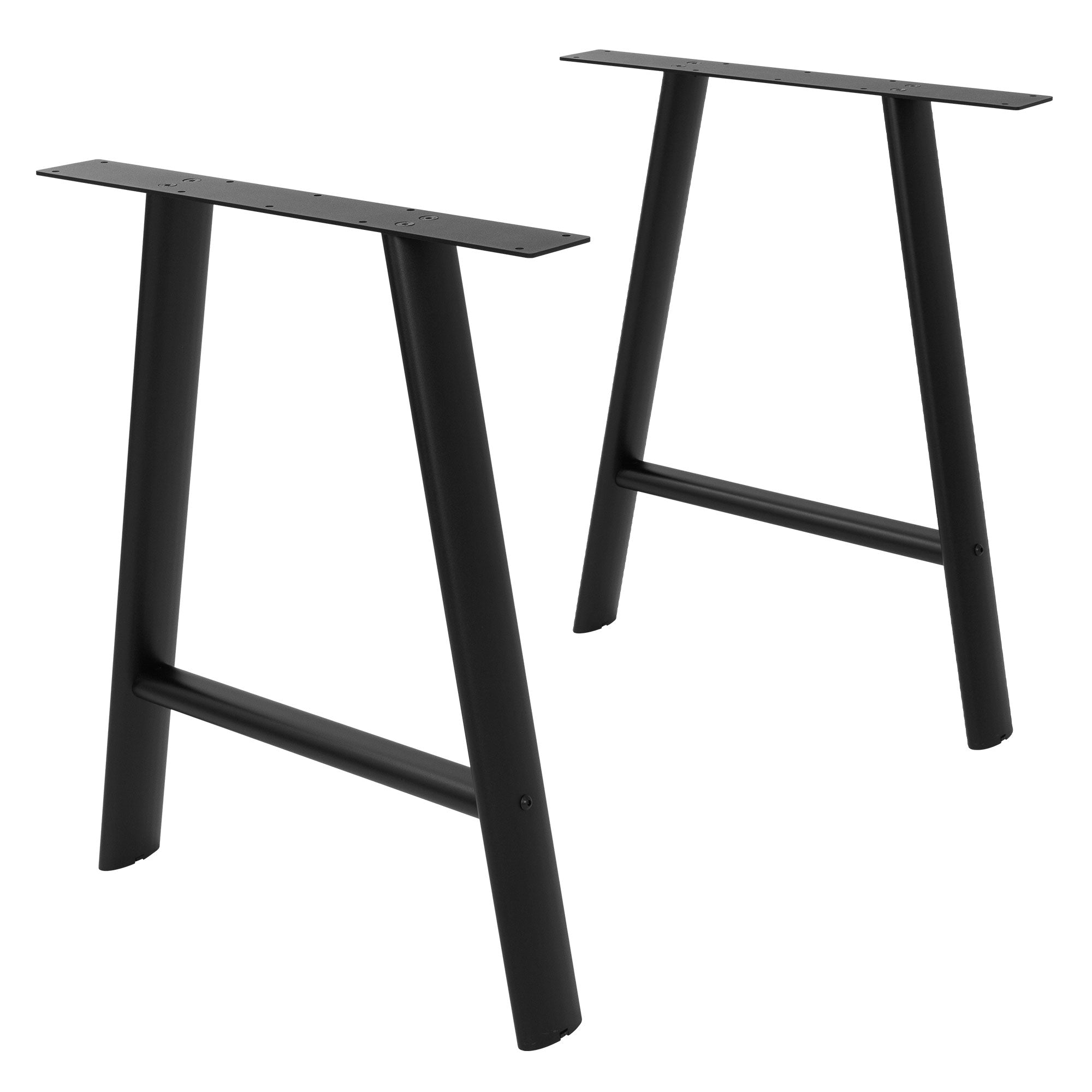 ECD Germany ML-Design pieds de table A 60x72 noir lot 2 acier