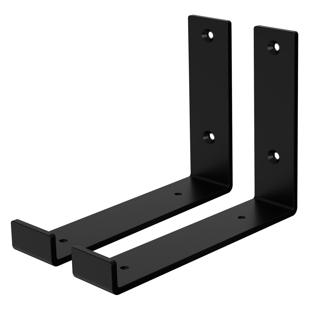 ECD Germany lot 2 équerres étagère acier 250mm noir robuste