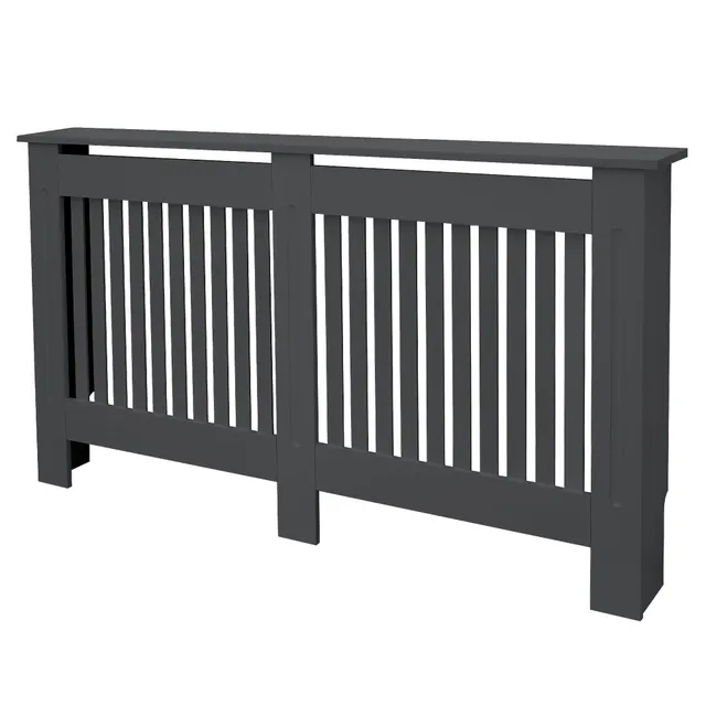 ML-Design cache radiateur anthracite MDF 152 cm landhaus
