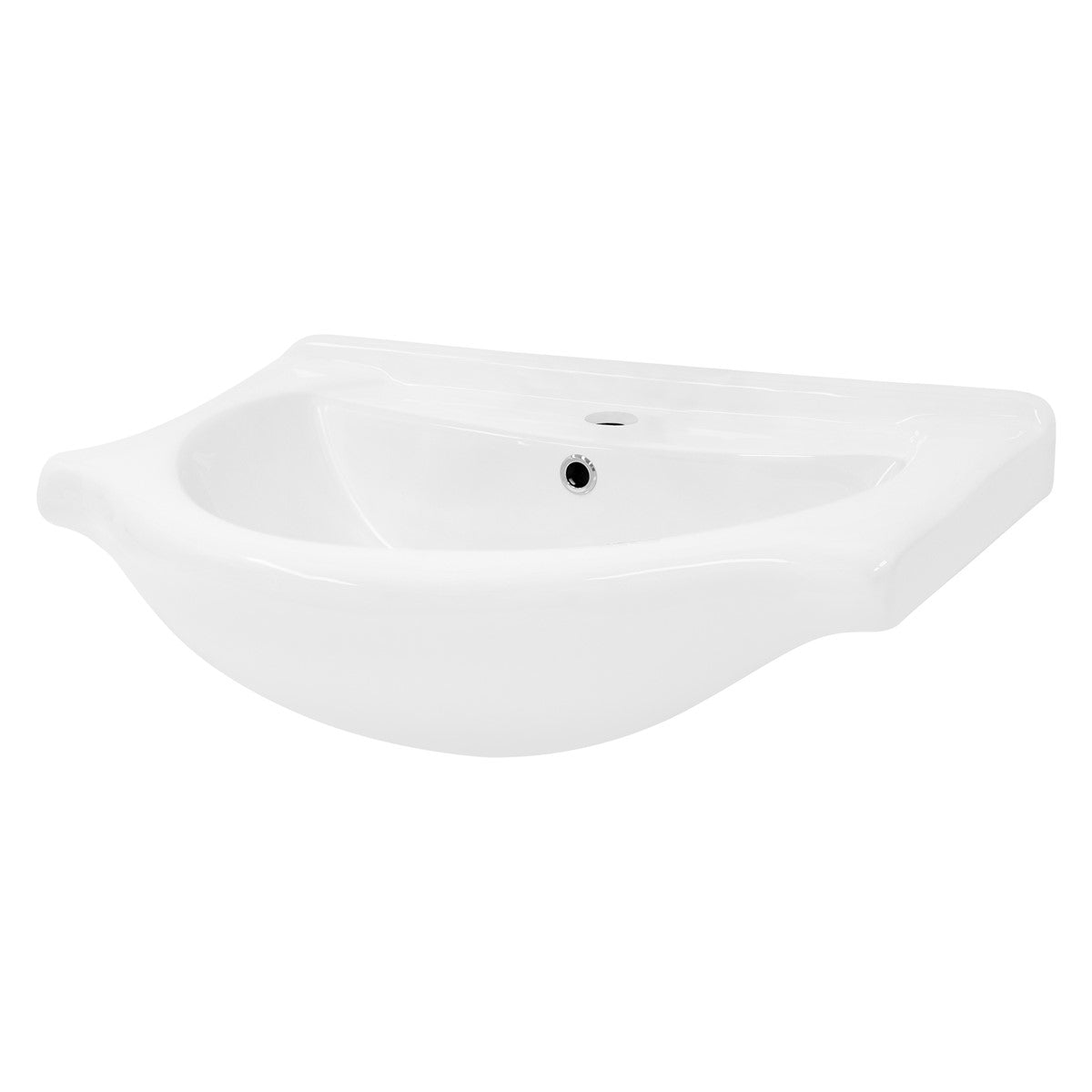 ECD Germany LuxeBath lavabo céramique ovale blanc à encastrer