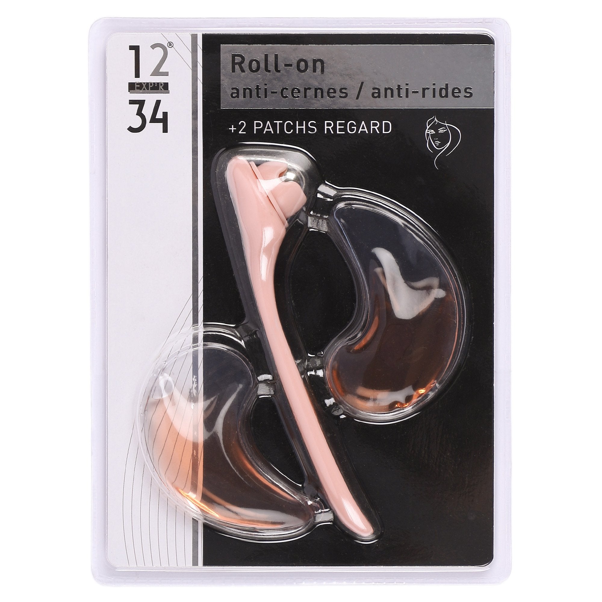 Set massage yeux rouleau + 2 patchs regard frais