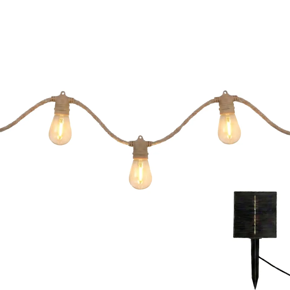 Red Deco Fantasy Cord guirlande solaire 8m 10 LED blanc chaud
