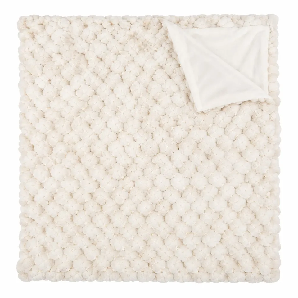Stokomani Adriel plaid effet fourrure jacquard 150x200