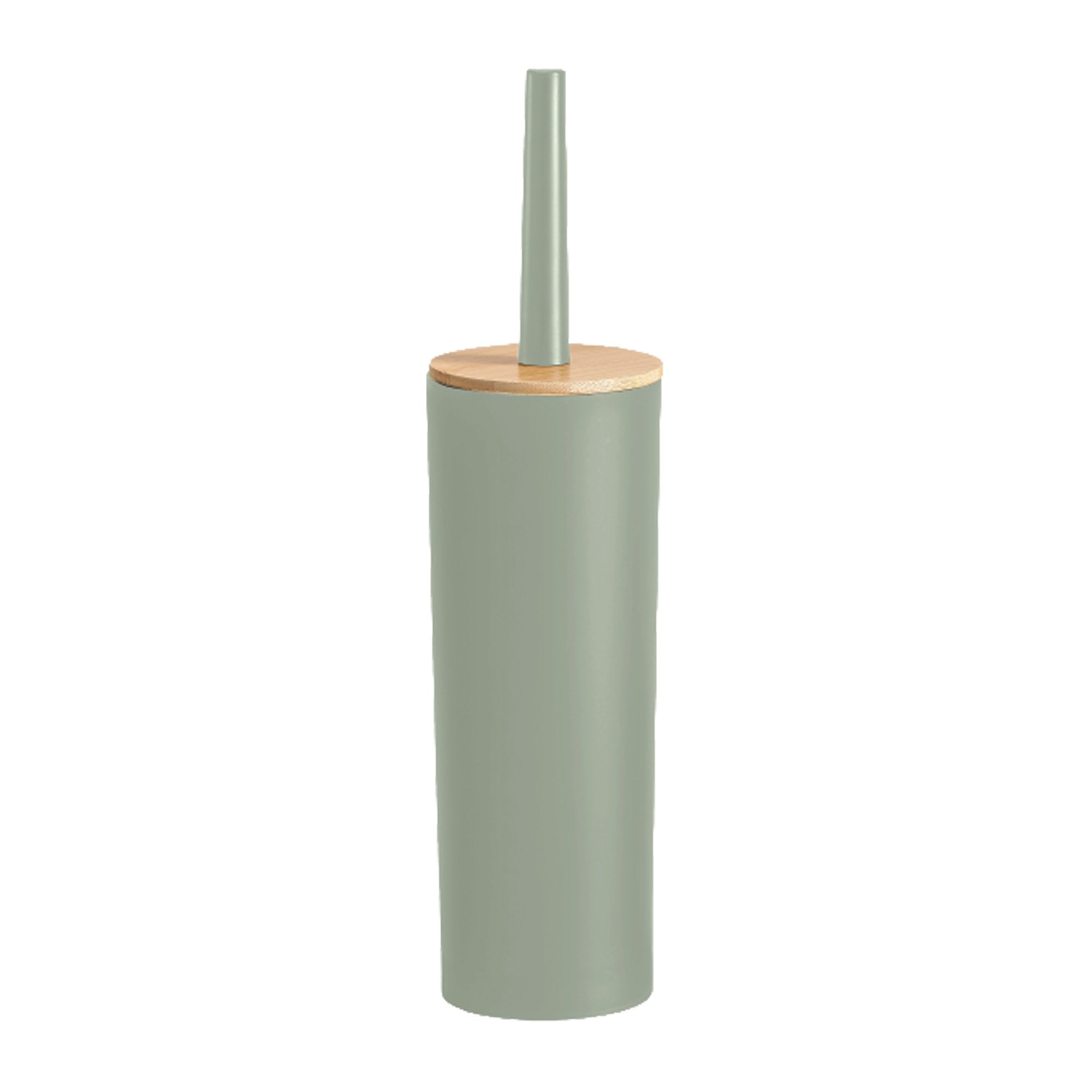 Brosse WC polypropylène vert support bambou