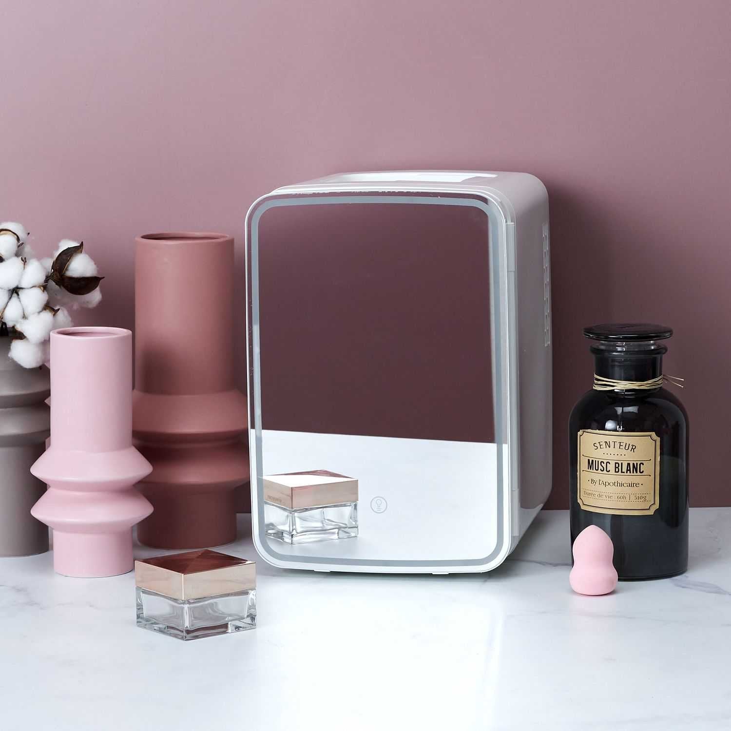 Stokomani Beauté réfrigérateur cosmétiques miroir LED compact