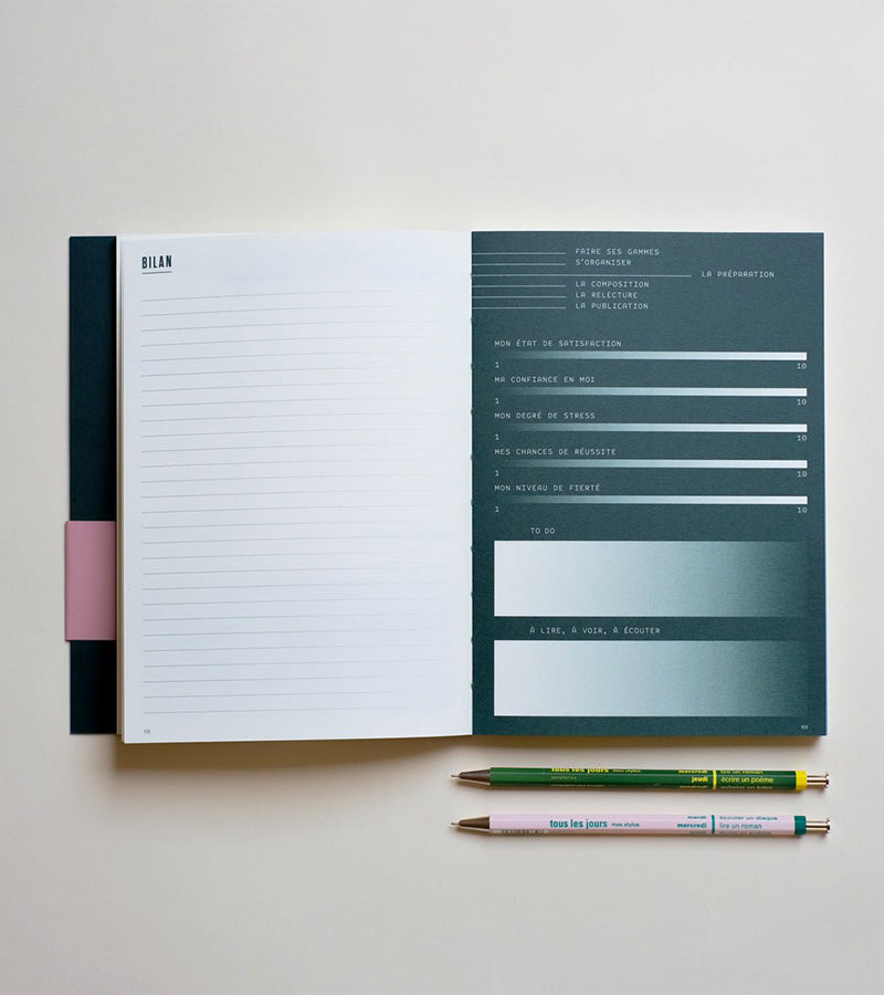 L'avant gardiste Carnet pour un Roman carnet écriture made in France