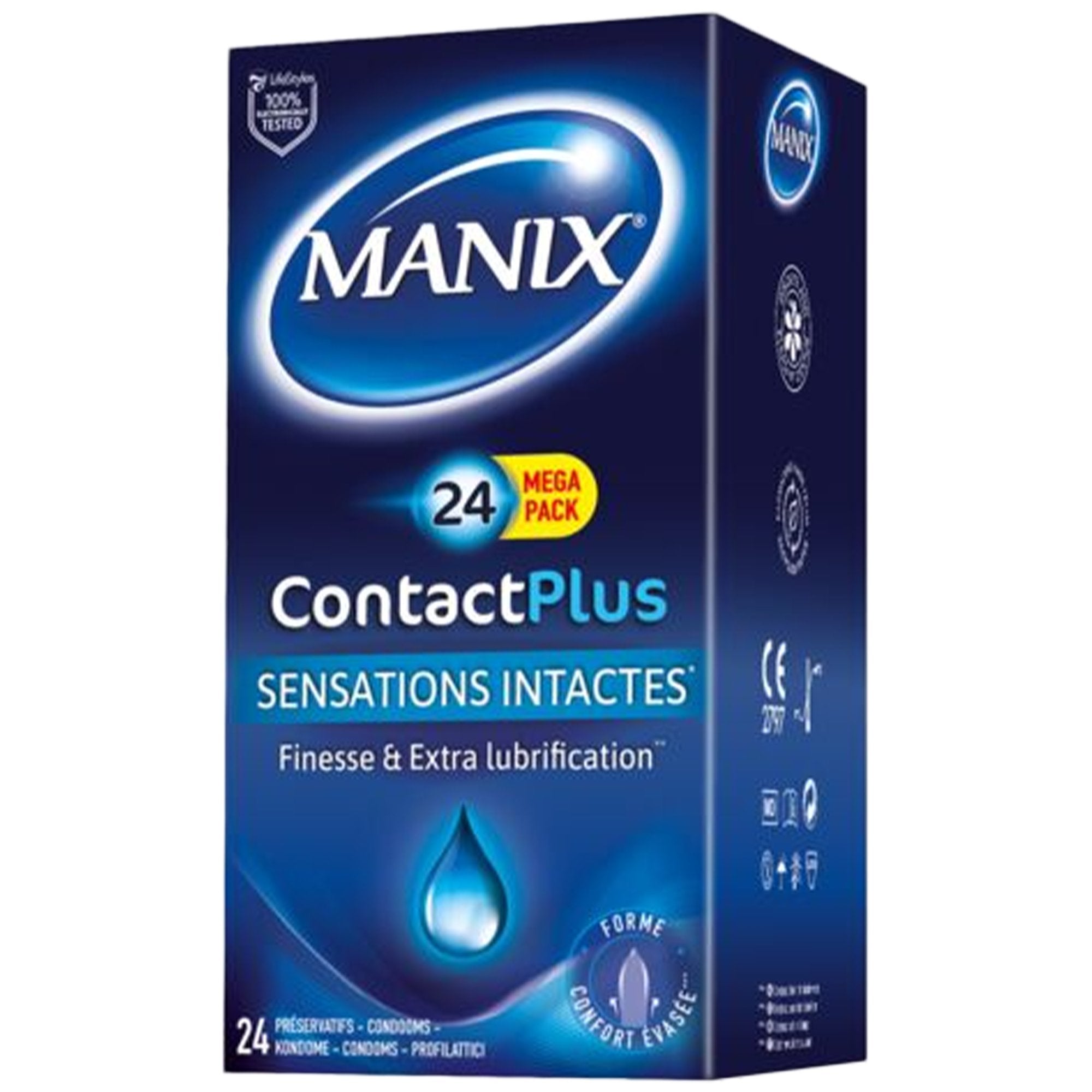 Contact Plus préservatif fin latex x24 sensation