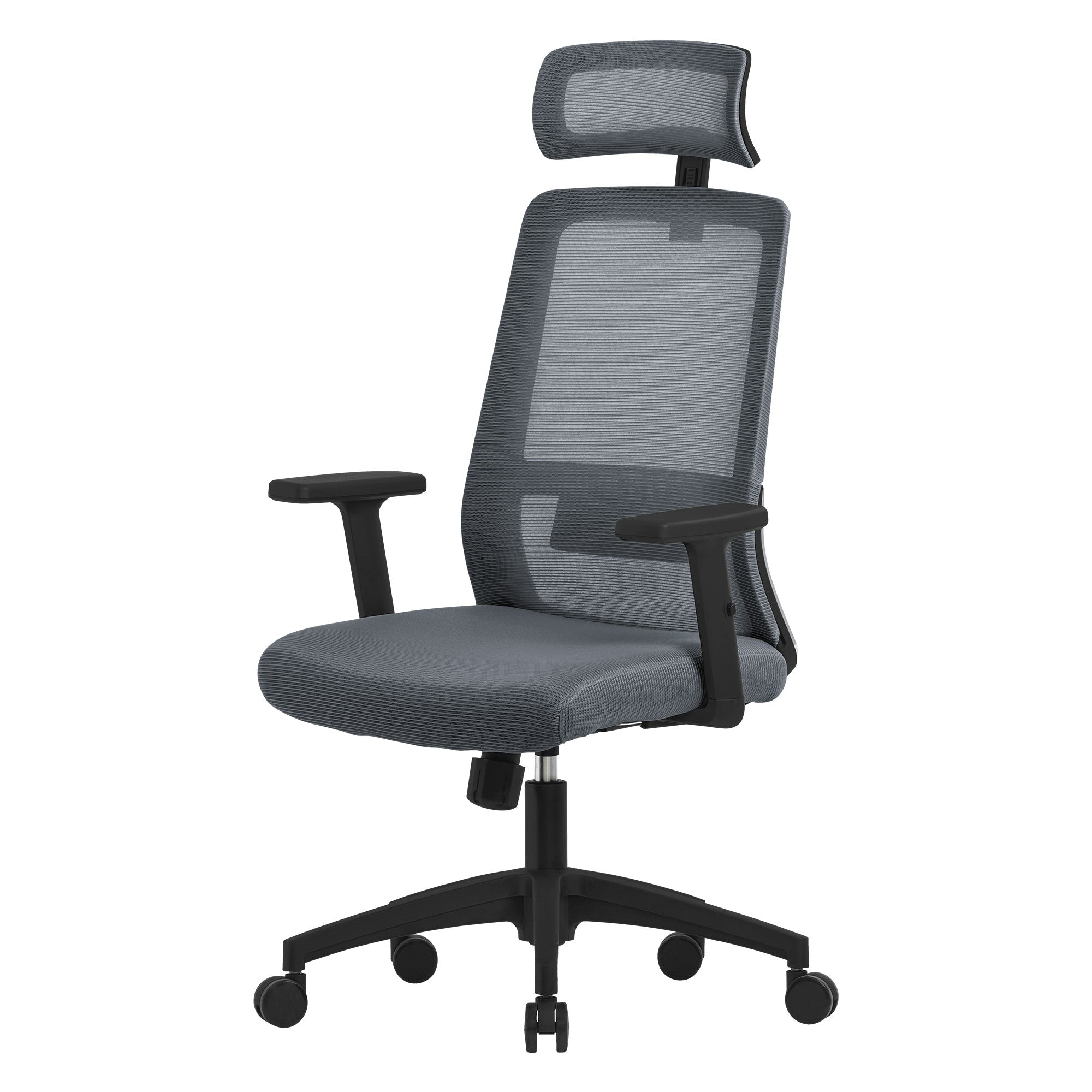 ECD Germany Surpreme chaise bureau ergonomique gris filet