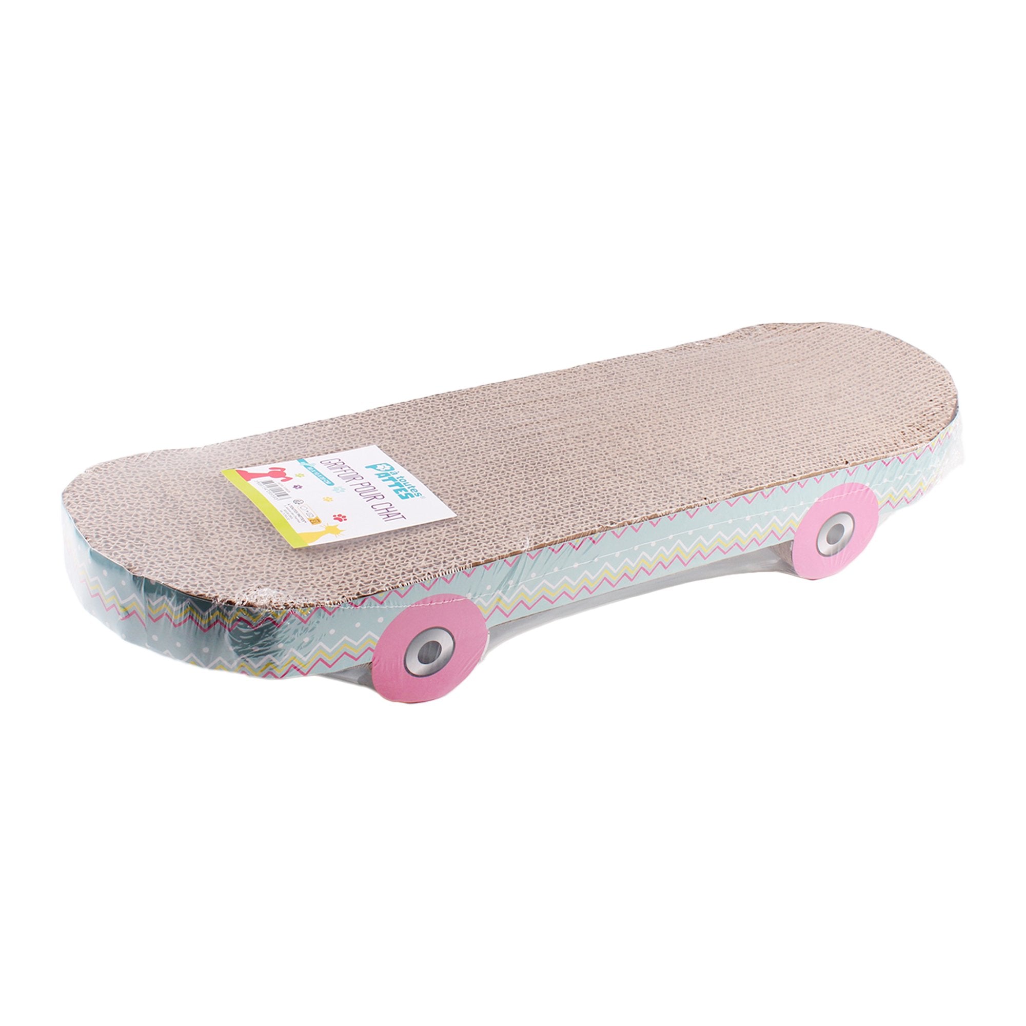 Stokomani Animalerie Griffoir skateboard chat carton