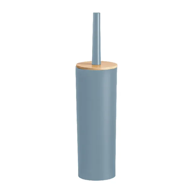 Stokomani Maison brosse WC polypropylène bleu décor bambou