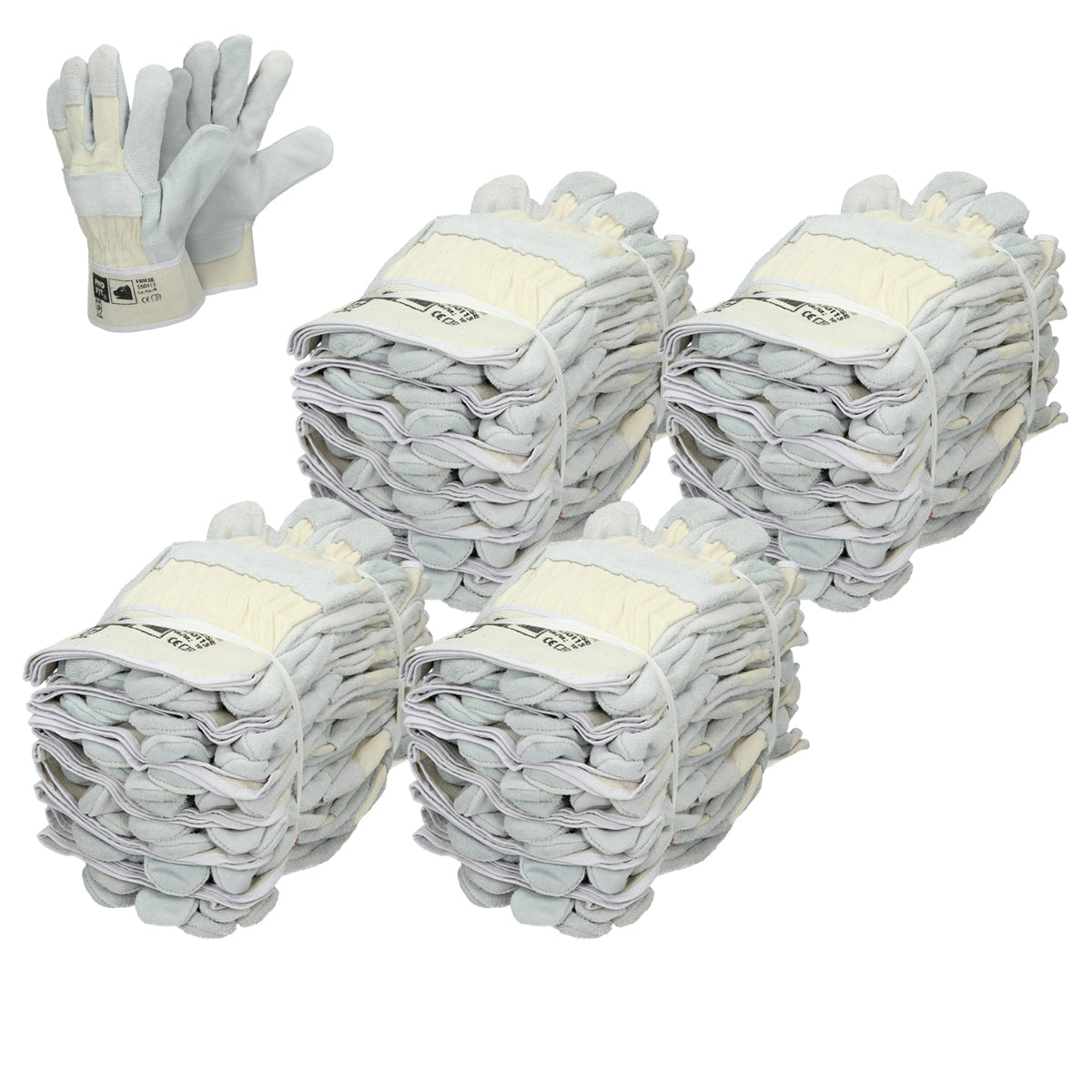 ECD Germany Atelier Lot 48 paires gants cuir croûte taille M / 8
