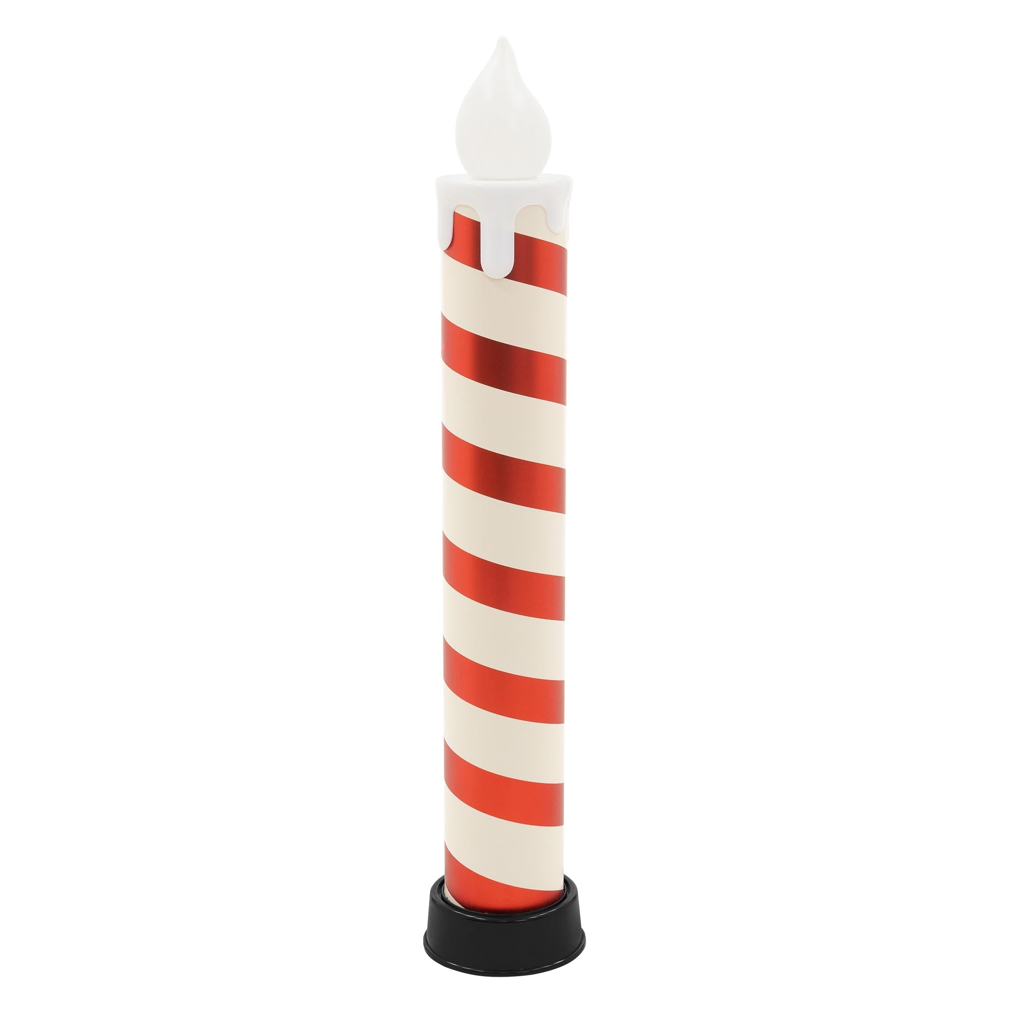 ECD Germany Lot 2 bougies LED 82 cm blanc-rouge timer extérieur