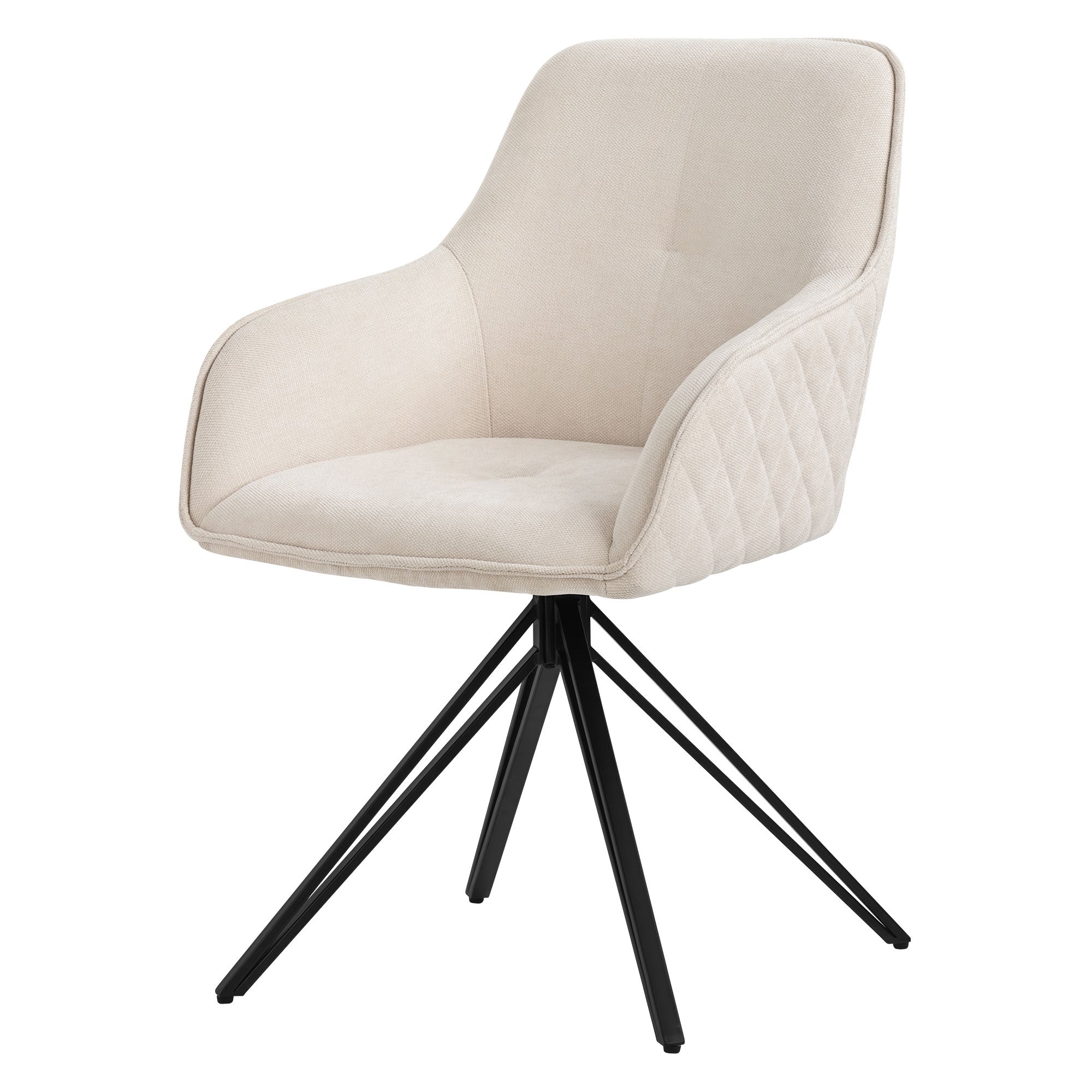 ECD Germany Möbel chaise salle à manger pivotante vieux rose lot de 2