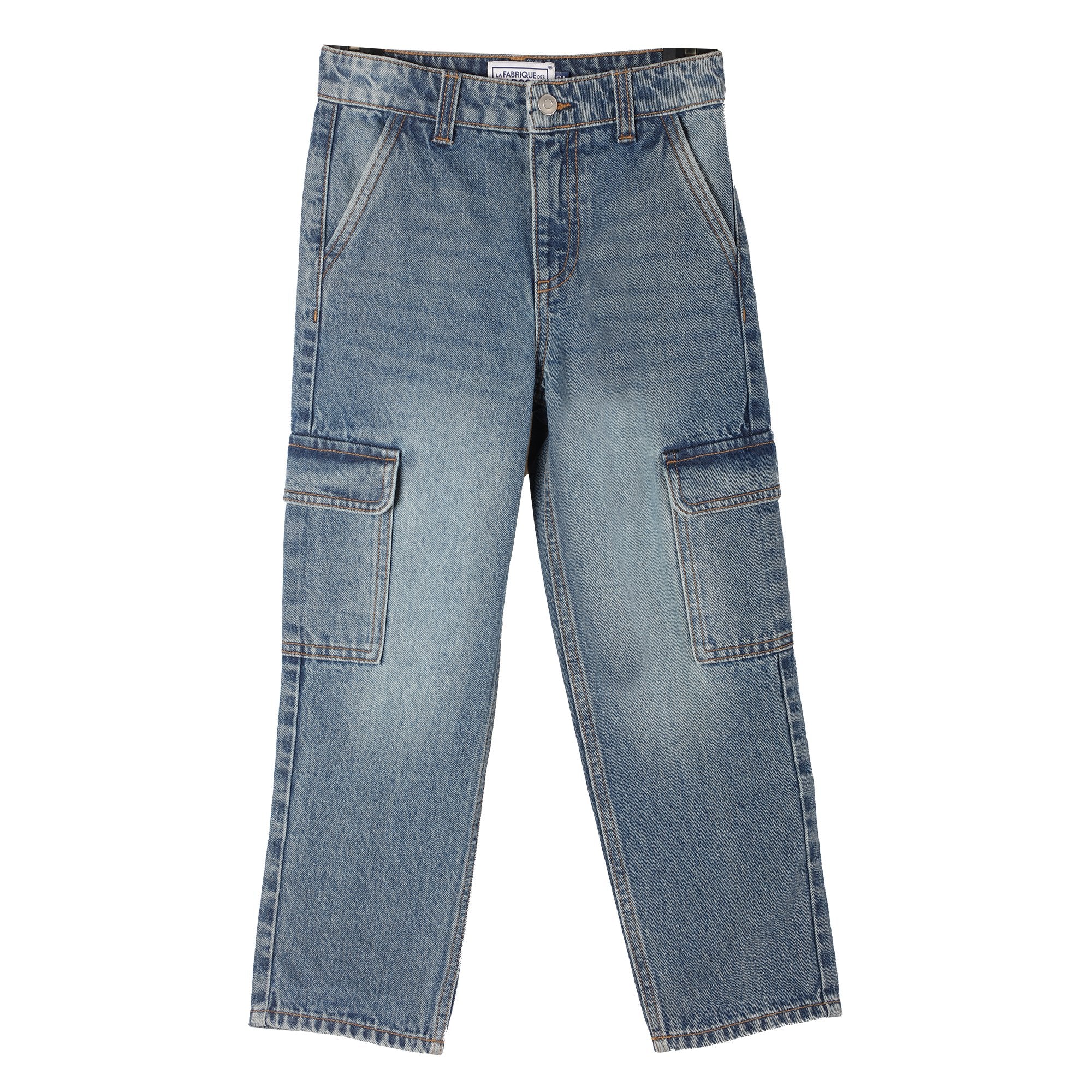 Stokomani Jean Cargo Bleu Enfant 08A coton