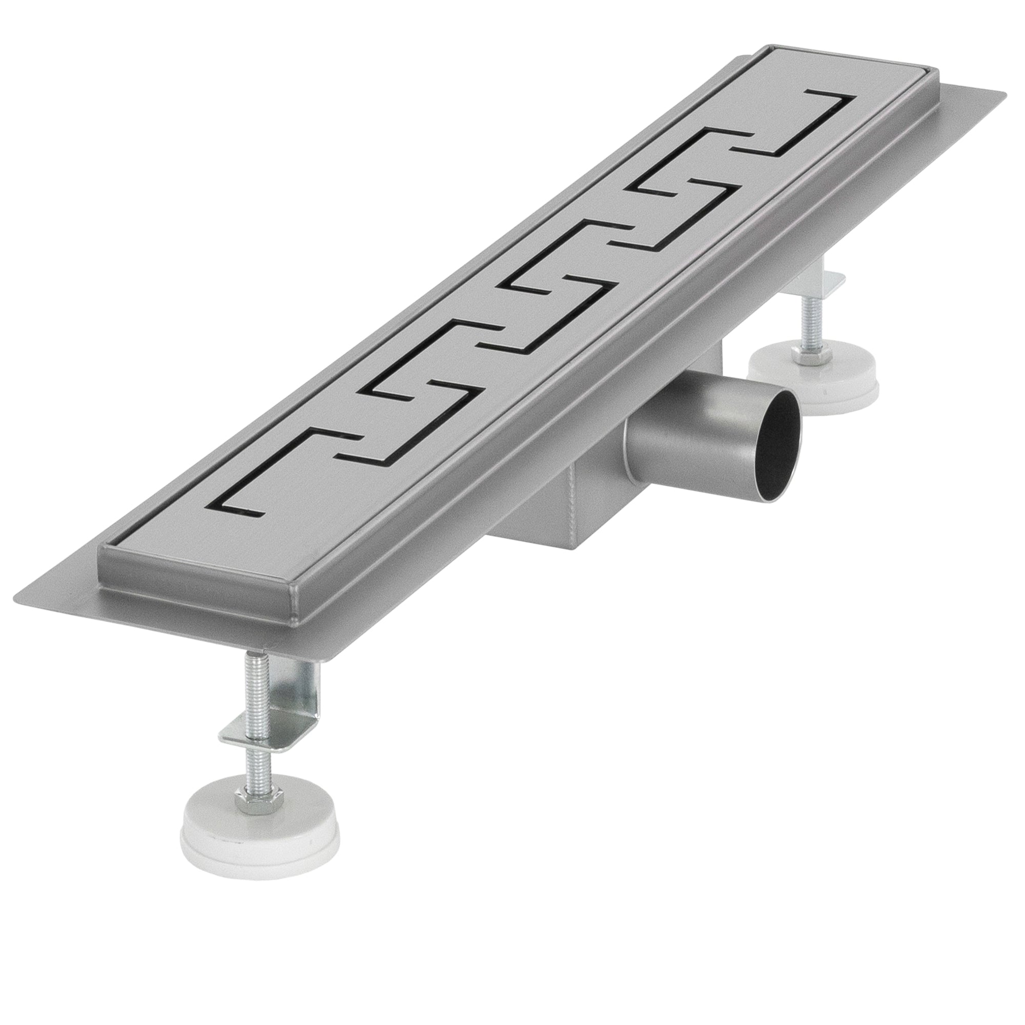 ECD Germany Sanitär caniveau douche inox 50 cm argenté