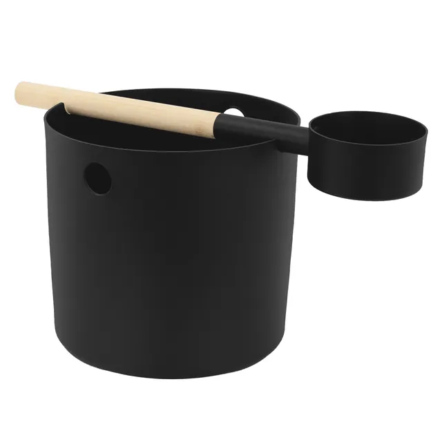 ECD Germany Haus Wohnen LuxeBath kit sauna seau 7L noir 2 pièces